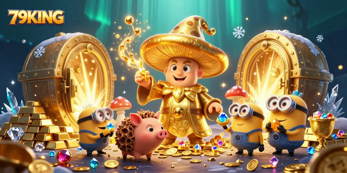 79KING entices players with a magical casino adventure featuring golden treasures and mystical characters.