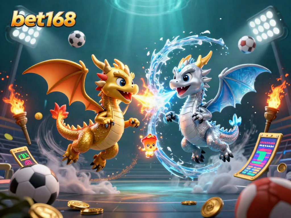Engage in thrilling gameplay at bet168 with 3D dragons mastering the art of sports betting.