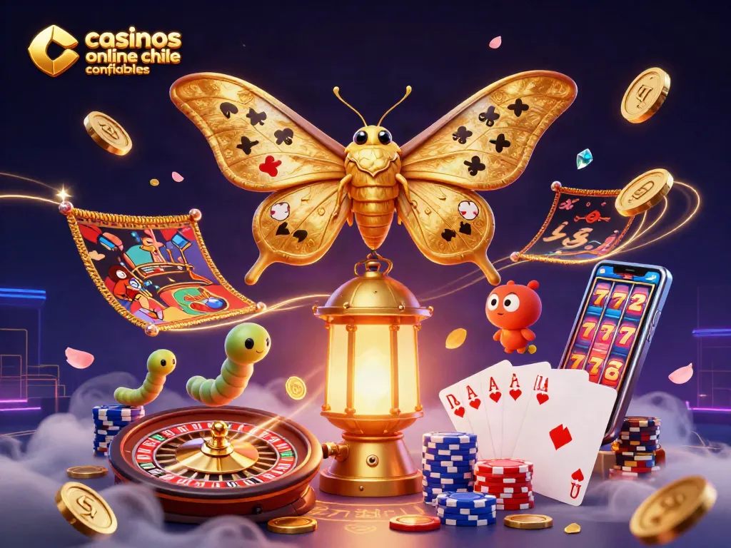 Disfruta de la emoción de los casinos online en Chile confiables en esta vibrante ilustración 3D.