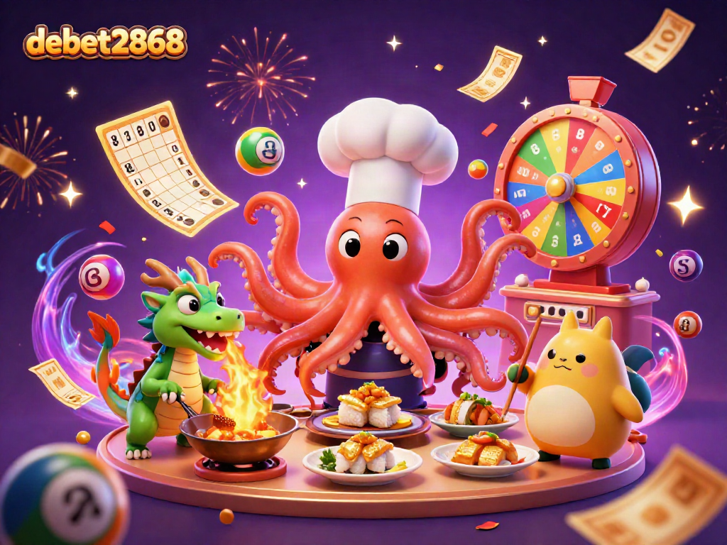 Engaging debet2868 casino scene displaying a colorful lottery theme with dynamic elements.