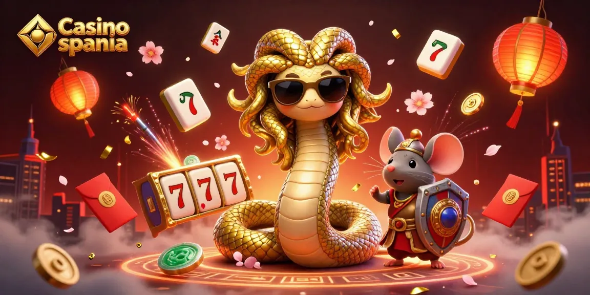 Experience the thrill of Casino online spania with lively characters and slot game elements in a vibrant 3D illustration.