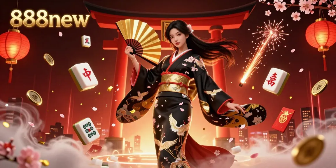 Play exciting games at 888new with a vibrant casino illustration showcasing traditional elements and dynamic gambling features.