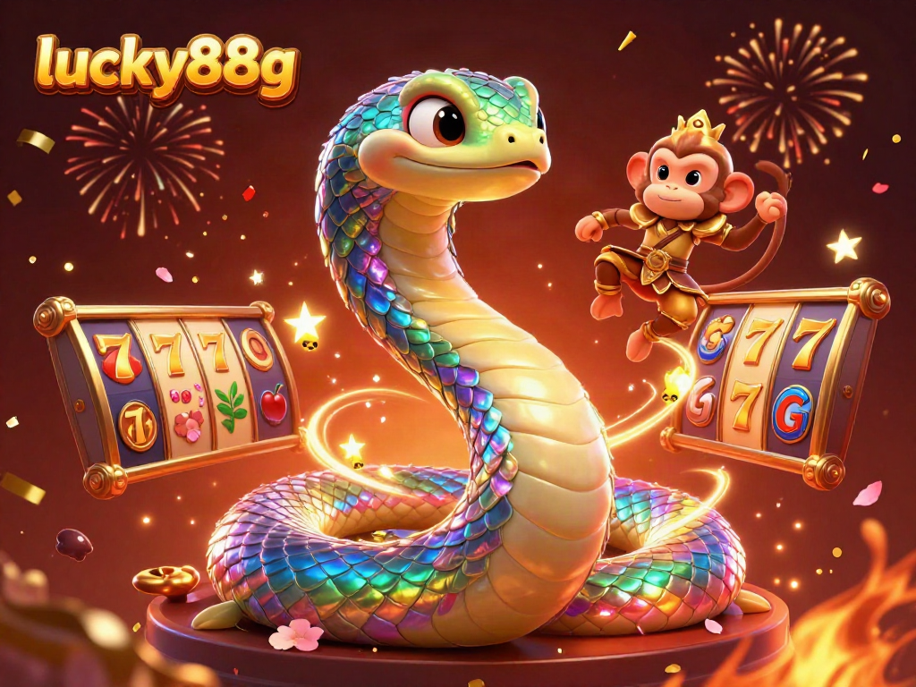 Spin and win with lucky88g in a vibrant 3D cartoon casino scene filled with magical energy.