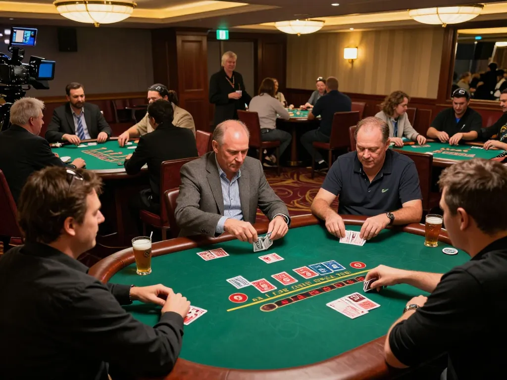 Players enjoying blackjack gameplay at 88bet casino, dynamic actions and luxury atmosphere