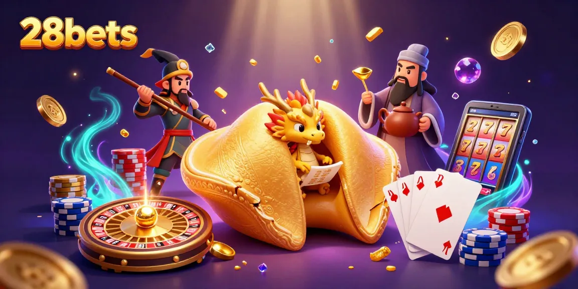 Experience thrilling wins at 28bets with a vibrant, dynamic 3D casino scene.