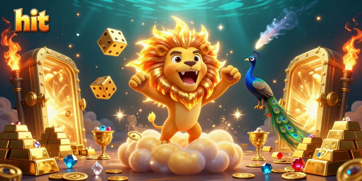 Engage with hit-themed excitement in this vibrant 3D casino illustration, showcasing dynamic characters and elements.