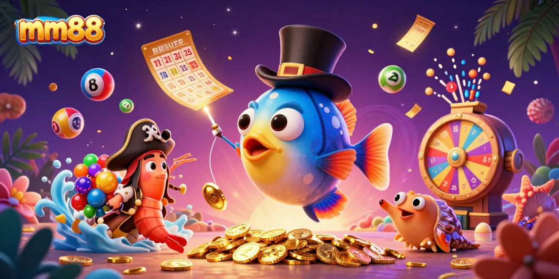 Join the thrill of mm88 with vibrant casino elements in a rich underwater world.