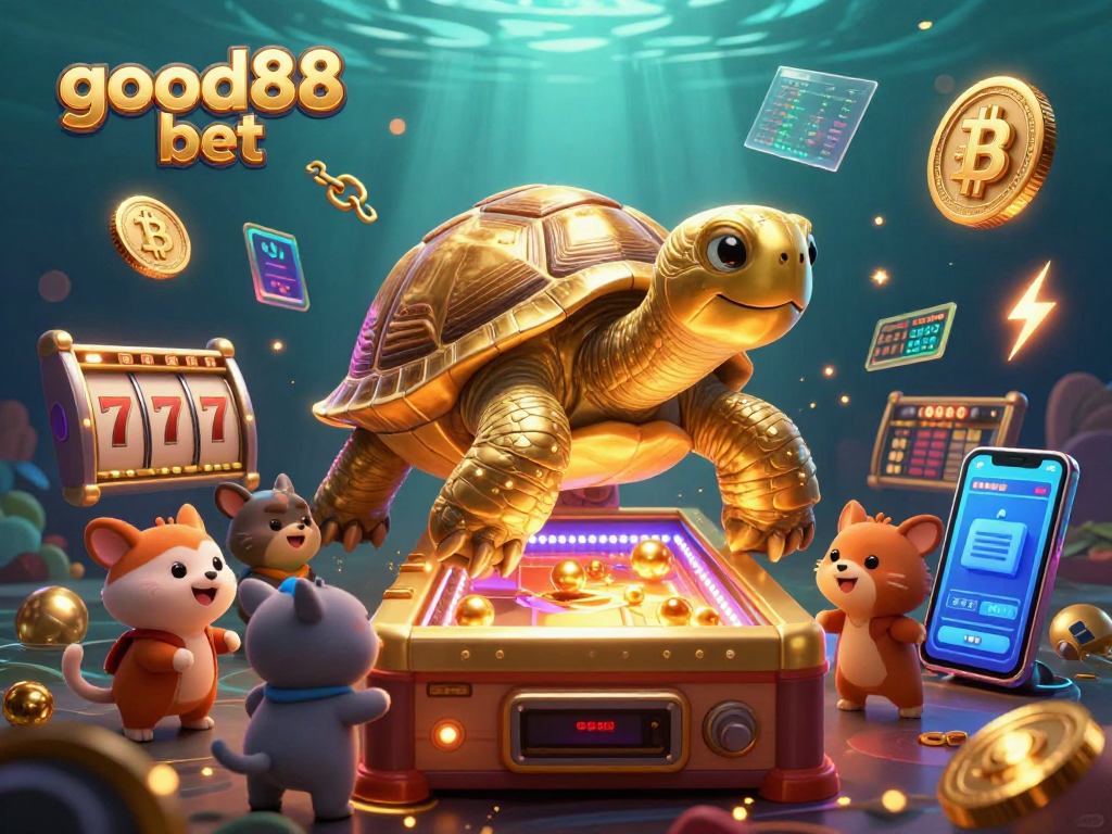 Engage in thrilling fun with good88 bet in a vibrant casino fantasy scene full of action and excitement.