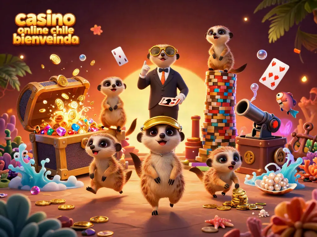 ganar en el casino online Chile con un bono de bienvenida atractivo y dinámico en una ilustración colorida