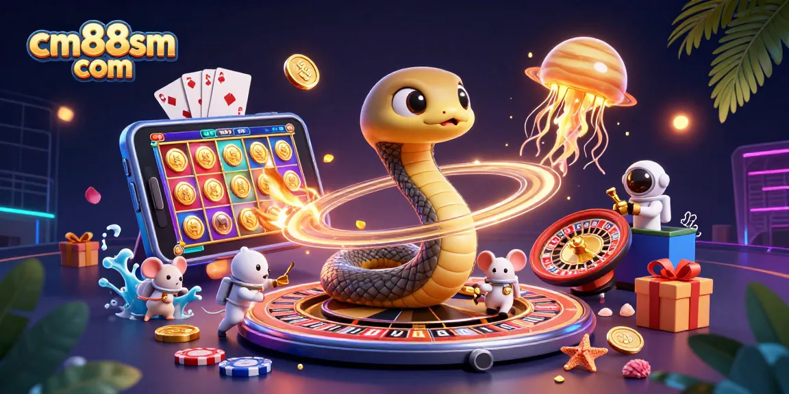 Experience thrilling gameplay at cm88sm com with vibrant cosmic casino elements and engaging characters.